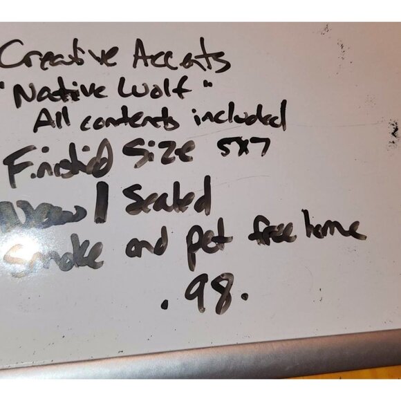 Dimensions Native Wolf Totem Cross Stitch Kit 5"x7" Includes Aida Cloth Thread N - Picture 5 of 5